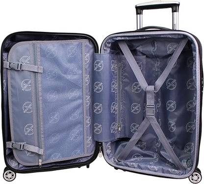 World Traveler VentureX Airline Approved 20-Inch Carry-On Luggage – Lightweight Hardside Polycarbonate Suitcase with Spinner Wheels - Contour Champagne
