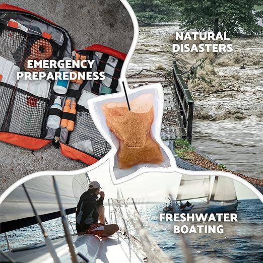 OTS Osmo Waterdrop - 2 Pack. Fresh & brackish Water Filter - Portable Emergency desalination/Water Purifier Survival System Perfect for Outdoor Survival, Natural disasters, and Crisis preparedness.