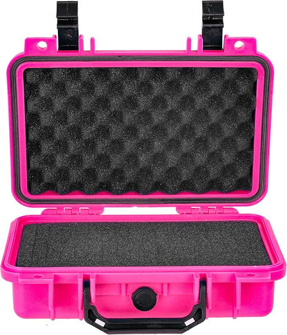 Eylar Protective Gear and Camera Hard Case Waterproof Dry Box with Foam 11.6 Inch 8.3 Inch 3.8 Inch (Pink)
