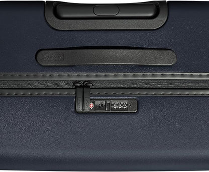 Away Medium Checked Luggage, Lightweight Hard Shell Suitcase with Spinner Wheels, Durable Rolling Luggage, TSA Lock, 26 Inch, Navy Blue