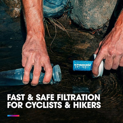 HydraPak Breakaway+ Filter Cap - Water Filtration Accessory - Fast Flow - Fits Bike and Sport Squeeze Bottles, Perfect for Cycling, Outdoor Activities, Travel and Emergency Preparedness