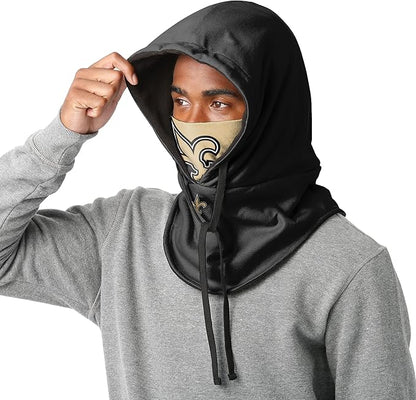 NFL Team Logo Team Color Drawstring Winter Cap Hooded Gaiter Balaclava Face Cover