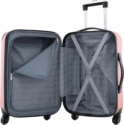 Travelers Club Chicago Hardside Expandable Spinner Luggage, Rose Gold, 20" Carry-On
