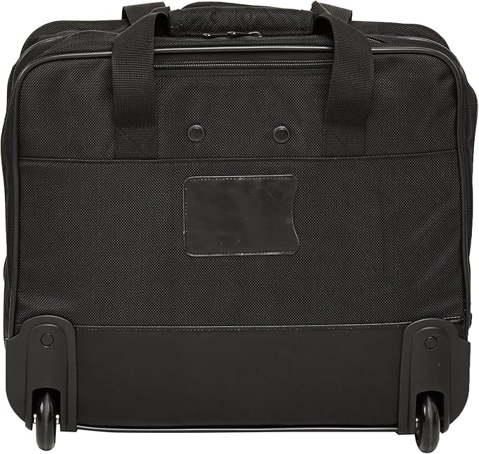 Amazon Basics Rolling Laptop Case, 15.6 in, Black
