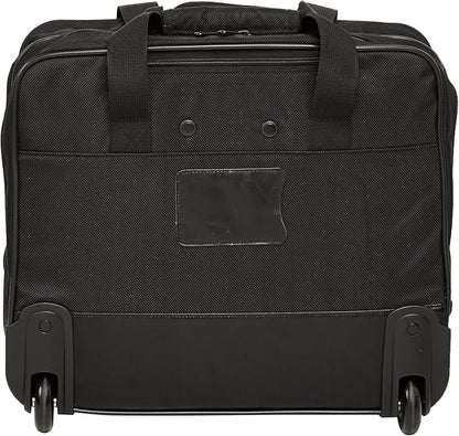 Amazon Basics Rolling Laptop Case, 15.6 in, Black