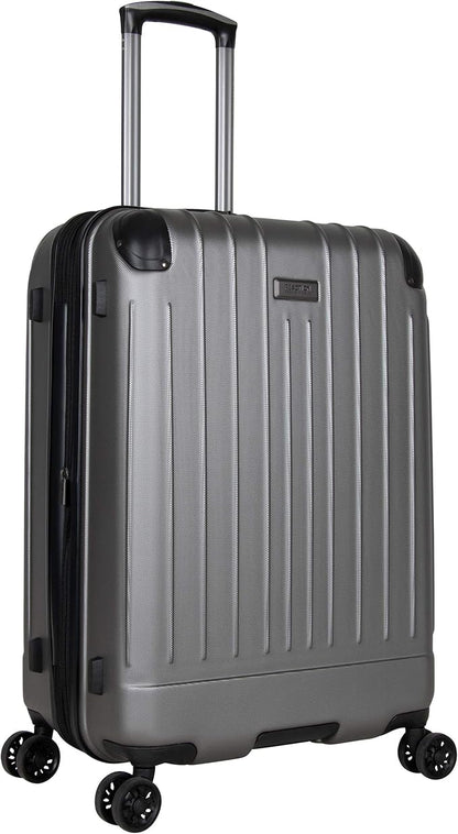 Kenneth Cole Reaction Flying Axis 24" Hardside Expandable 8-Wheel Spinner Check-Size Luggage, Silver