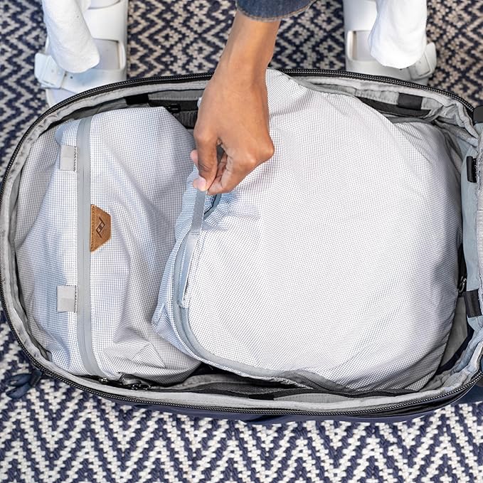 Peak Design Packing Cube, Raw, Weatherproof Luggage Cube with Dual Compartment Organization, Expansion and Compression, Zipper Opening, Travel Organizer for Men and Women, Size M