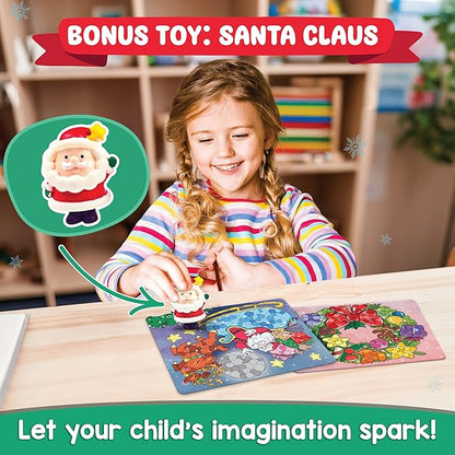 Christmas Special - Dot Stickers for Toddlers, Holiday Theme Dot Art Activity for Kids, DIY Craft Kit, Stocking Stuffers, Christmas Gifts for Boys & Girls Ages 3, 4, 5, 6, 7 Year Old