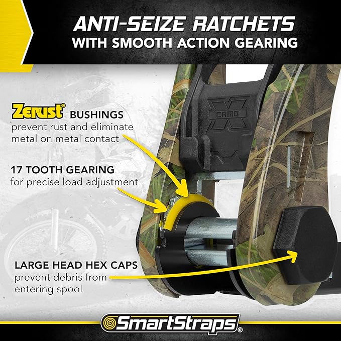 SmartStraps 1956 14' Ratchet Straps CamoX Tie Down Camo Webbing (5,000lb)