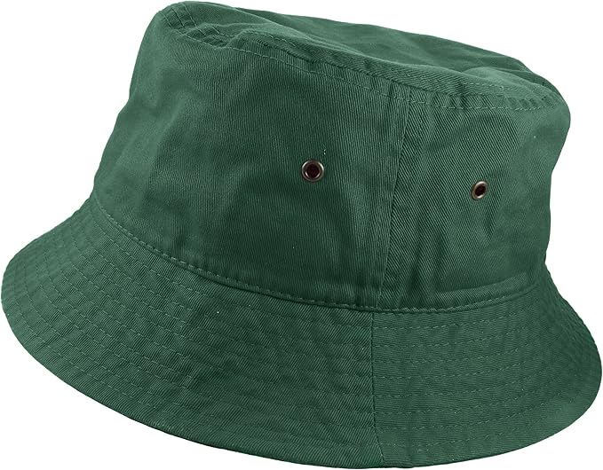 Gelante Solid Color 100% Cotton Bucket Hat for Women and Men Packable Travel Summer Beach Hat