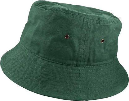 Gelante Solid Color 100% Cotton Bucket Hat for Women and Men Packable Travel Summer Beach Hat