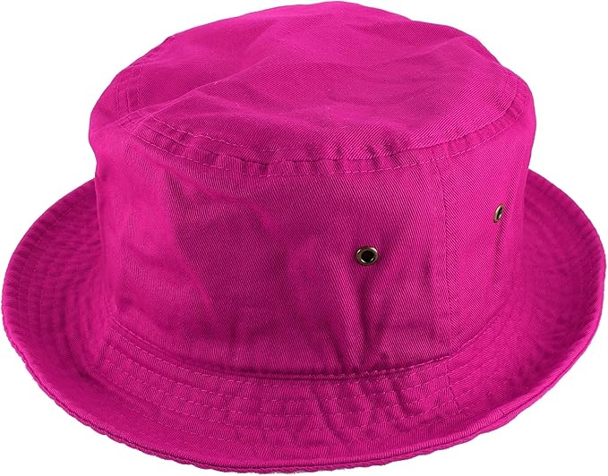 Gelante Solid Color 100% Cotton Bucket Hat for Women and Men Packable Travel Summer Beach Hat