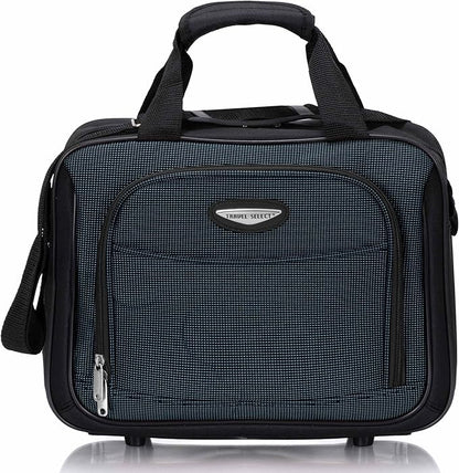 Travel Select Amsterdam Softside Expandable Luggage with Rolling Wheels, Navy, 8-Piece Set (15/21/25/29) with Packing Cubes