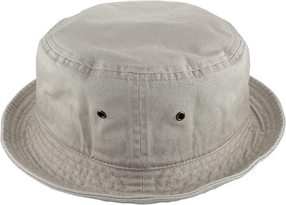 Gelante Solid Color 100% Cotton Bucket Hat for Women and Men Packable Travel Summer Beach Hat
