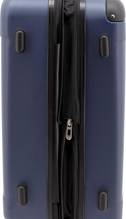 Travelers Club Chicago Hardside Expandable Spinner Luggages, Navy Blue, 5 Piece Set, TCL-77995-410