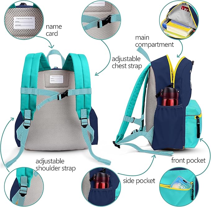 Preschool Toddler Backpack For Boys Girls, School Mini & Travel, Small Kids Child Backpacks, Kindergarten Elementary bag, 11.6" H