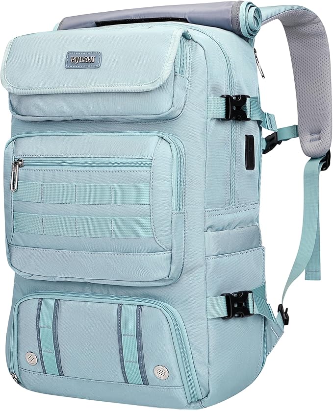 PIJUSHI Travel Backpack for Women Carry on Duffle Bag Backpack For Airplanes Luggage Rucksack with Shoe Compartment(PE048 Blue)