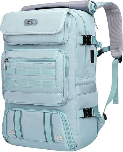 PIJUSHI Travel Backpack for Women Carry on Duffle Bag Backpack For Airplanes Luggage Rucksack with Shoe Compartment(PE048 Blue)