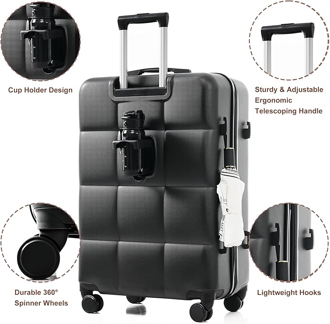 Hardshell Luggage Sets Suitcase with TSA Lock Luggage with Travel Bag