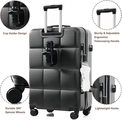 Hardshell Luggage Sets Suitcase with TSA Lock Luggage with Travel Bag