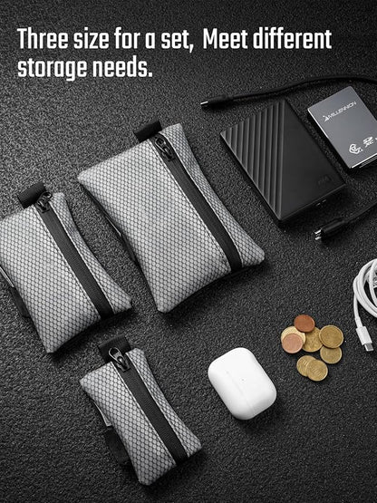 TACTICAL_GEEK Storage A5 EDC Storage Pouch Set, Multi-Purpose Molle EDC Gadget Pouch, Multi-Functional Utility Small Tool Pocket,Luggage Organiser Divider Small Pouch Organizer for Daily Carry(Black)
