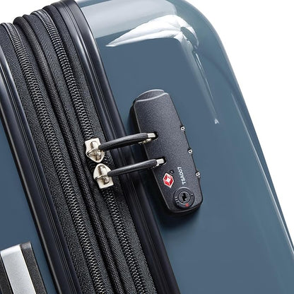 DELSEY PARIS Helium Aero Hardside Expandable Luggage with Spinner Wheels, Orion Blue, Carry-On 21 Inch
