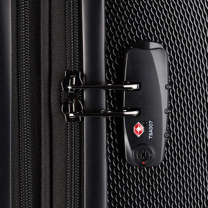 SwissGear 7272 Energie Expandable Hardside Luggage with Spinner Wheels and TSA Lock, Black, Checked-Large 27-Inch
