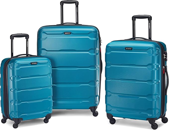 Samsonite Omni PC Hardside Expandable Luggage with Spinner Wheels, Caribbean Blue, Carry-On 20-Inch