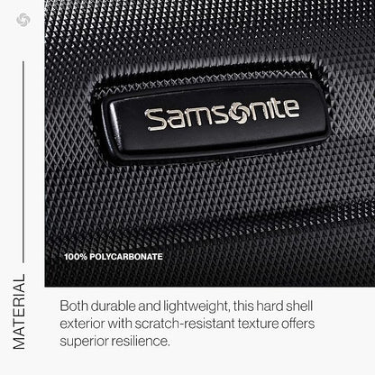 Samsonite Omni PC Hardside Expandable Luggage with Spinner Wheels, Black, 2-Piece Set (20/24)