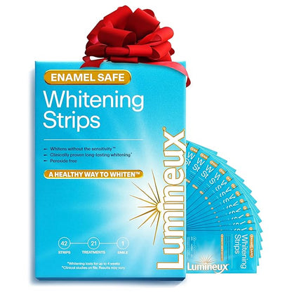 Lumineux Teeth Whitening Strips - 21 Treatments - Peroxide Free - Enamel Safe for Whiter Teeth - Whitening Without The Sensitivity - Dentist Formulated - Sensitivity