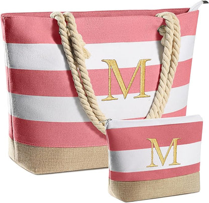 YOOLIFE Beach Bags for Women - Travel Canvas Beach Tote, Pool Waterproof Bag, Travel Essentials, Gifts for Women Birthday