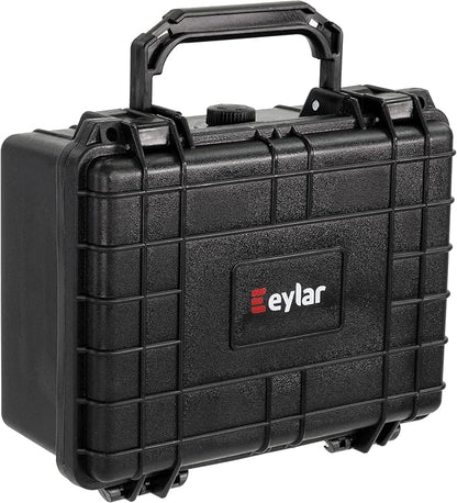 Eylar Protective Camera Hard Case Water & Shock Proof w/Foam, TSA Standards 9.12 inch 7.56 inch 4.37 inch (Black)