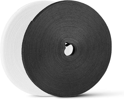 54 Yards x 1/2 Inch Reusable Cable Ties - BSELEYY Adjustable Cord Straps Cable Management Tape Cord Organization Straps Hook Loop Tape Cord Wrap for Home,Office, Wire Bundling (27Yd x 2 Rolls)