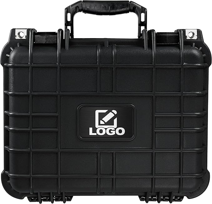 Eylar Protective Hard Camera Case Water & Shock Proof w/Foam TSA Approved 13.37 Inch 11.62 Inch 6 Inch Black (With Custom Logo Plate)