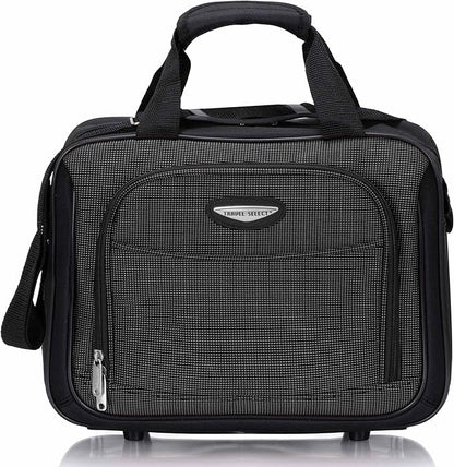 Travel Select Amsterdam Softside Expandable Luggage with Rolling Wheels, Gray, 8-Piece Set (15/21/25/29) with Packing Cubes