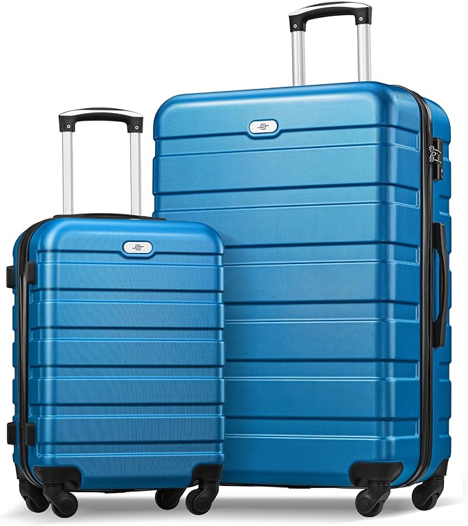 Suitour 2 Piece Luggage Sets,Hard Shell Carry on Luggage and Lightweight 28 inch Checked Luggage for Travel (20 in/28in)