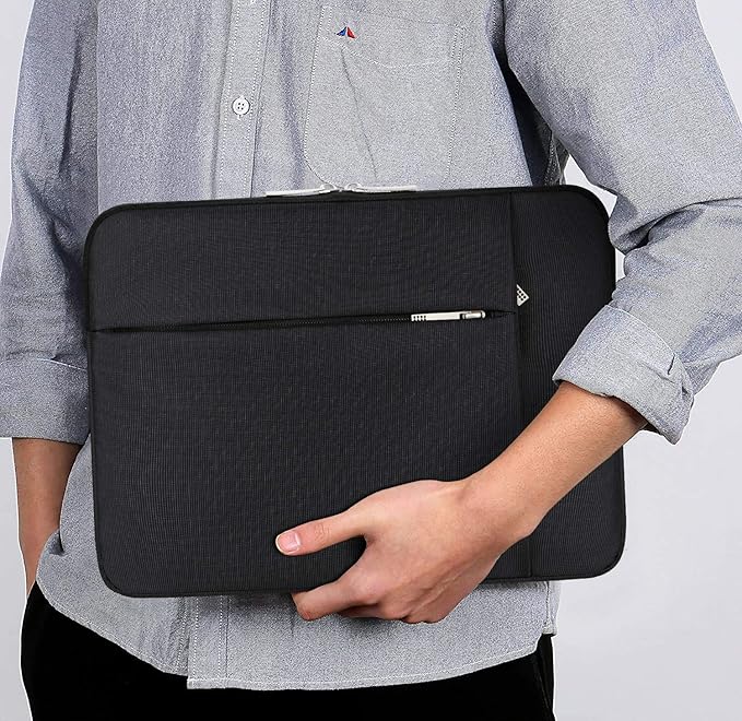Lacdo 13 inch Laptop Sleeve Case for 13 inch New MacBook Air M4 A3240 2025, M3 A3113, M2 A2681, M1 A2337 | 13" MacBook Pro M2/M1 A2338 A2251 A2289 | 13" iPad Pro M5 / iPad Air M3 Computer Bag, Black