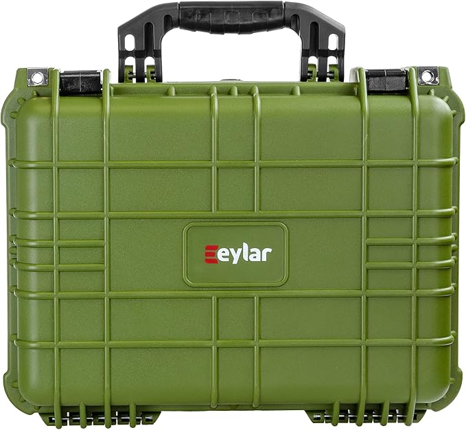 Eylar Standard 16" Gear, Equipment, Hard Camera Case Waterproof with Foam TSA Standards