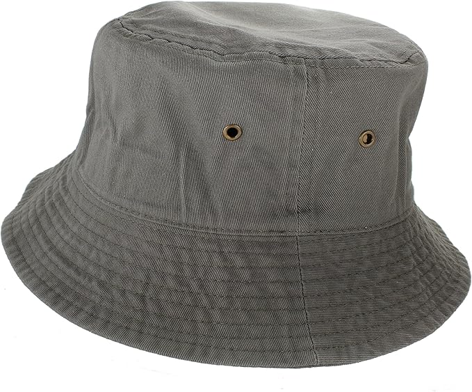 Gelante Solid Color 100% Cotton Bucket Hat for Women and Men Packable Travel Summer Beach Hat