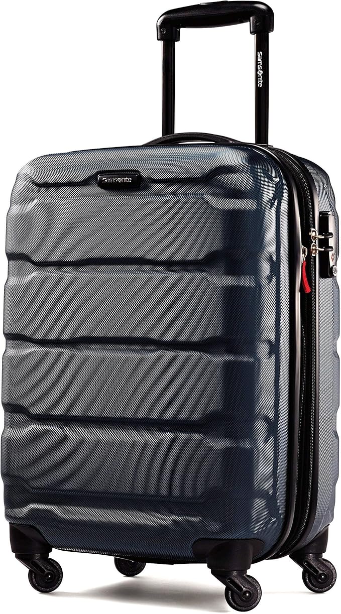 Samsonite Omni PC Hardside Expandable Luggage with Spinner Wheels, Navy, Carry-On 20-Inch