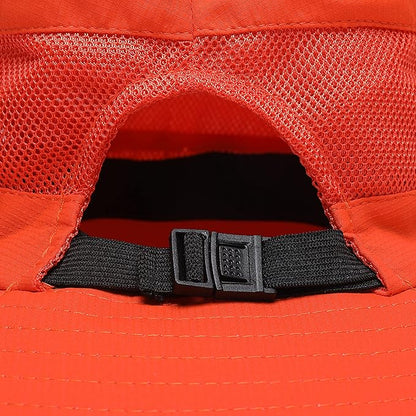 Womens Summer Sun Hat Beach Hat Wide Brim Outdoor UV Protection Hat Foldable Cool Mesh Ponytail Bucket Hat