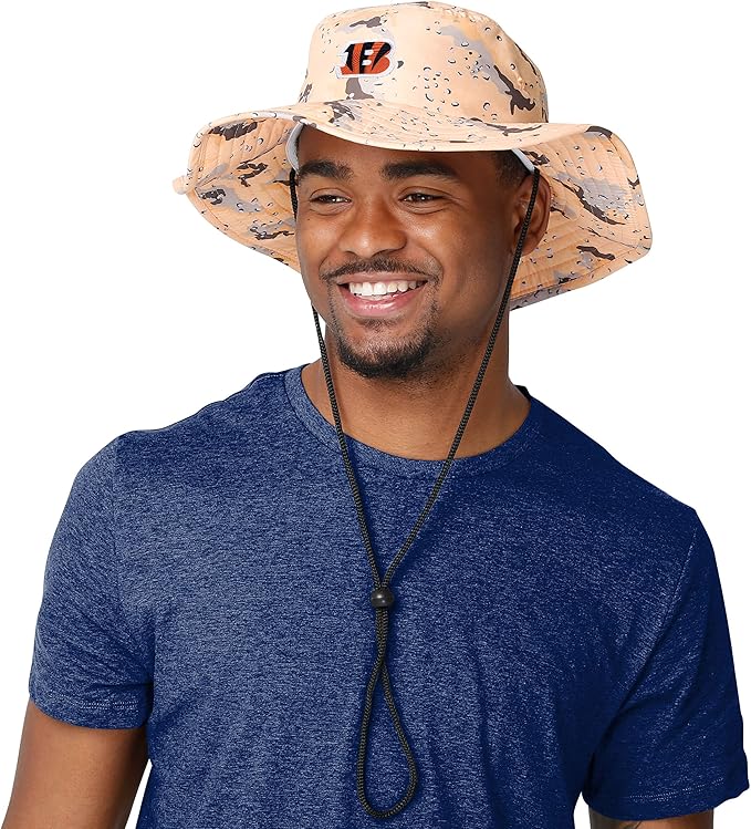 NFL Solid Team Color Logo Sport Outdoor Sun Bucket Boonie Hat