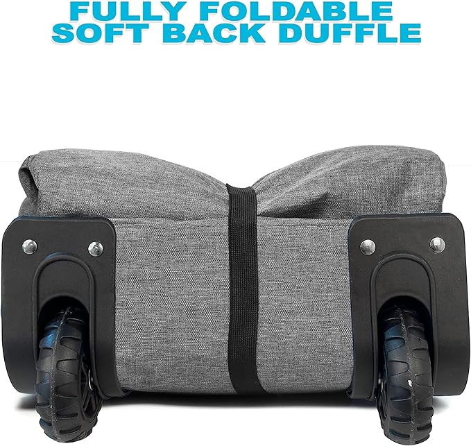 Bago Rolling Duffle Bag with Wheels - 30" 100L Foldable Weekender Bag, Waterproof Travel Duffel Bag, Heavy Duty Lightweight Duffle Bag for Traveling, Rolling Duffel Bag with Wheels (SnowGray2024)