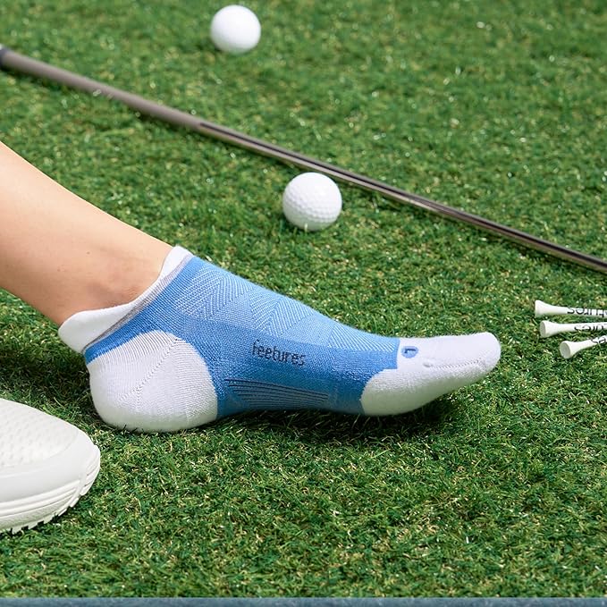 Feetures Elite Golf Max Cushion Tab Ankle Socks - Sport Sock with Targeted Compression