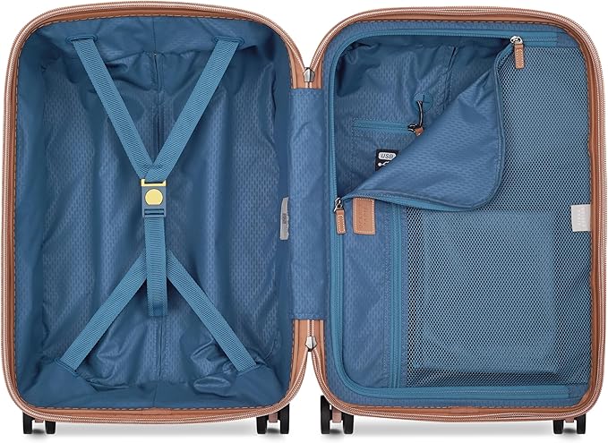 DELSEY PARIS Chatelet Air 2.0 Hardside Luggage with Spinner Wheels, Pink, Carry on 20 Inch