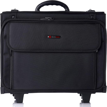 Alpine Swiss Rolling Briefcase | Laptop Bag For Men & Women | Hard Side Catalog Case on Wheels | Legal Size File Dividers | Lawyers Attache Case | Carry-On Overnight Business Travel Bag