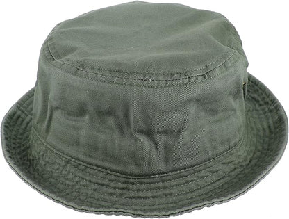 Gelante Solid Color 100% Cotton Bucket Hat for Women and Men Packable Travel Summer Beach Hat