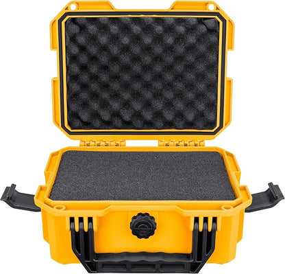 Eylar 11.8" Intact Series Compact Hard Camera Case, Lightweight and Durable Stacker Design with Foam (Yellow)