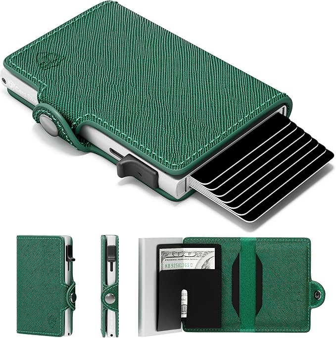 Conceal Plus Small RFID Wallet for Women, Slim Compact RFID Blocking Credit Card Holder Womens Wallet, Smart Pop Up Minimalist Card Case, Holds 4-6 Standard Cards Plus Cash & ID, Compact Travel Wallet
