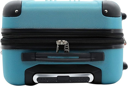 Travelers Club Chicago Hardside Expandable Spinner Luggage, Teal, 5 Piece Set